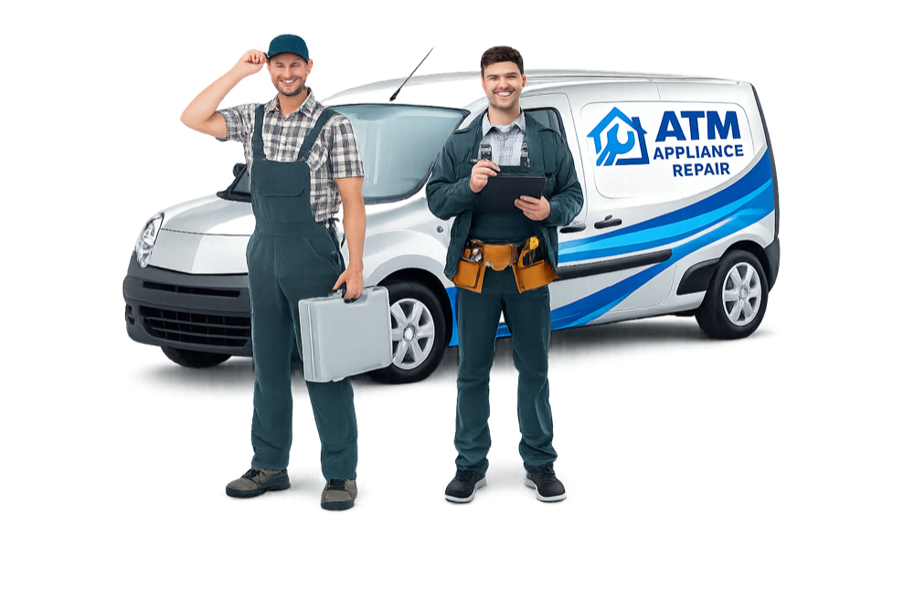 ATM Appliance Repair technicians with service van — trusted microwave repair across Toronto & GTA